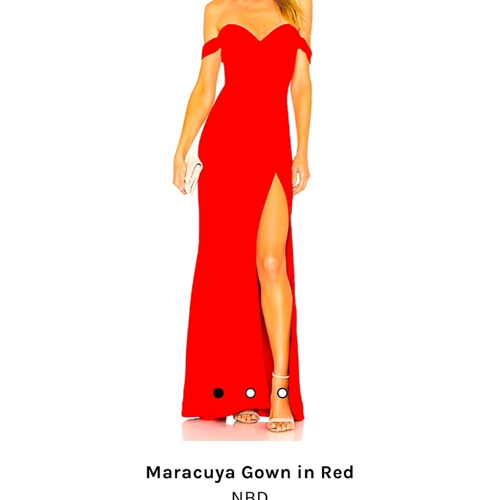 NBD Maracuya gown dress Revolve red XS